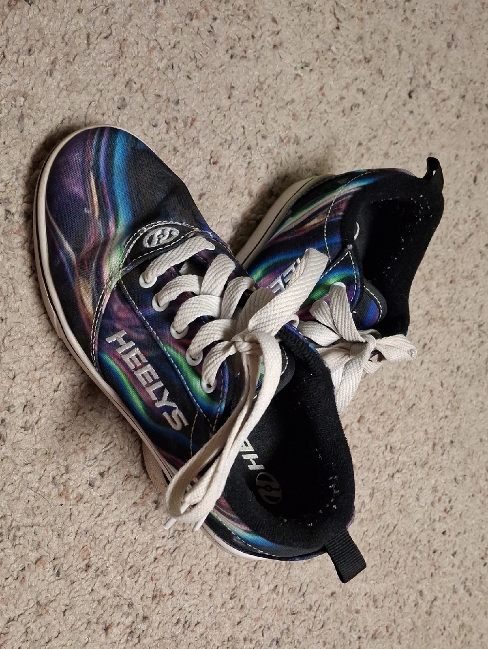 Heelys Kids Black Multicolor Iridescent Skate Sneakers